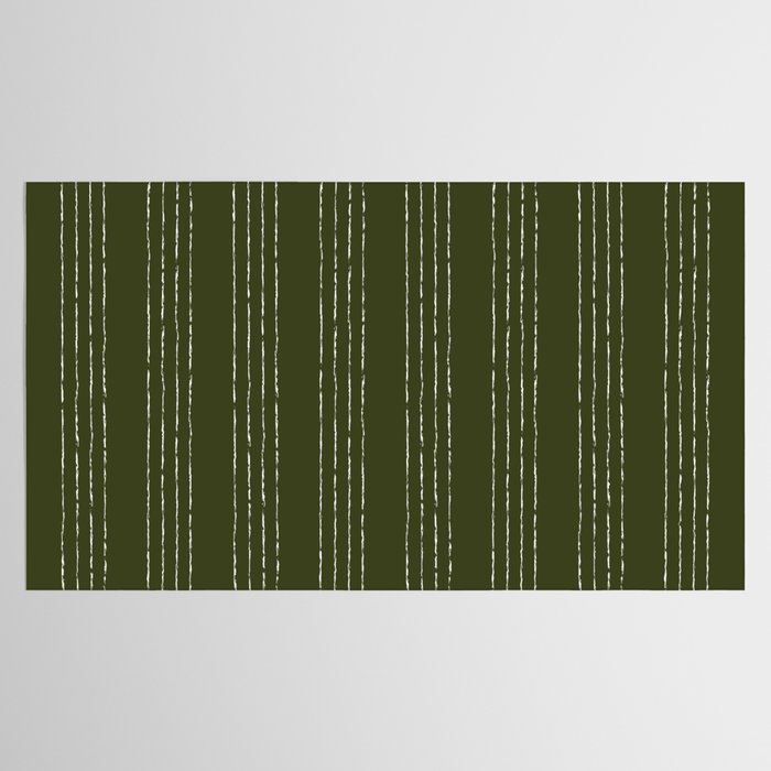 Lines #5 (Olive Green) Tablecloth Gallery Image 2
