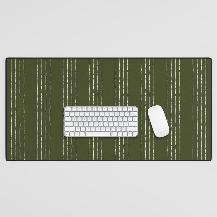 Lines #5 (Olive Green) Desk Mat Gallery Image 1