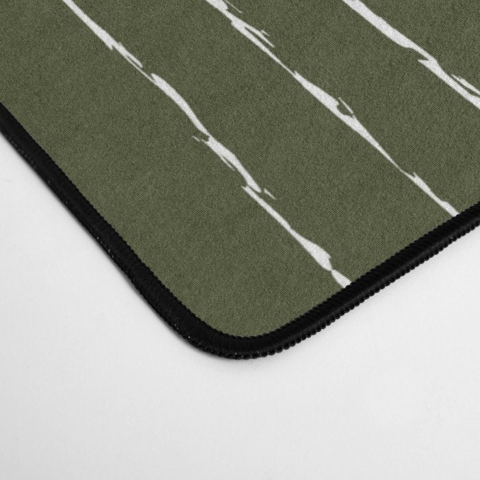 Lines #5 (Olive Green) Desk Mat Gallery Image 4