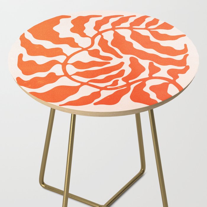 Funky Fern: Orange Peach Edition Side Table Gallery Image 2