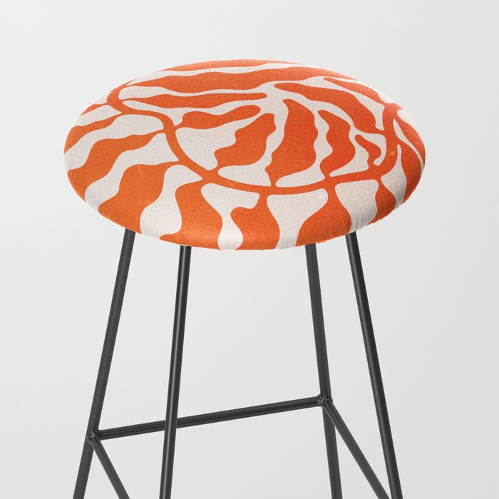 Funky Fern: Orange Peach Edition Stool Gallery Image 2
