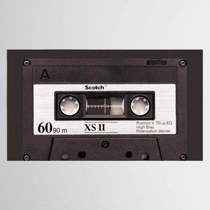 Cassette Tape Black And White #decor #society6 #buyart Tablecloth Gallery Image 2