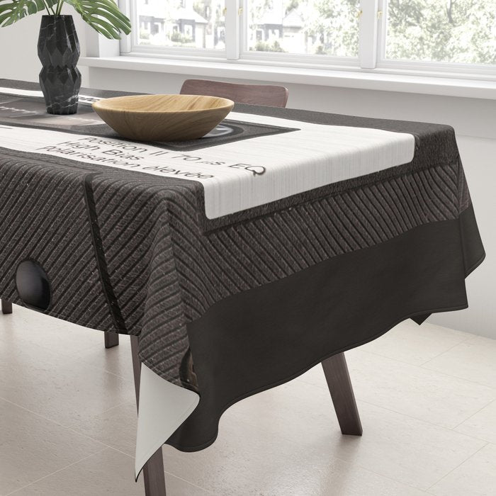 Cassette Tape Black And White #decor #society6 #buyart Tablecloth Gallery Image 3
