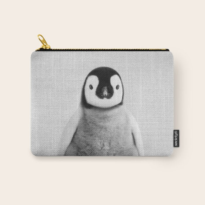 Baby Penguin - Black & White Carry All Pouch Gallery Image 1