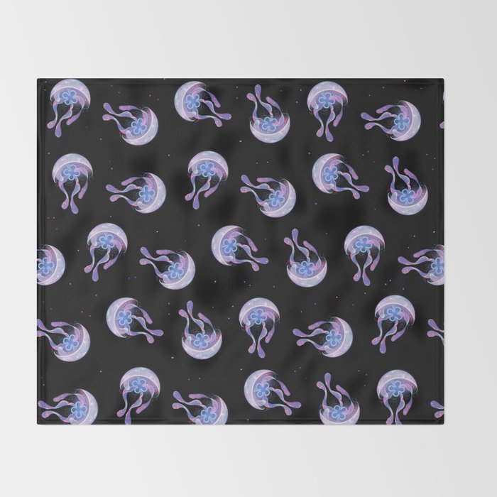 Moon jelly Throw Blanket Gallery Image 2