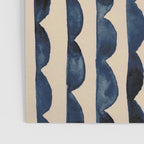 Thin Scalloped Line in indigo watercolor blue Poster Gallery Image 3