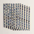 Thin Scalloped Line in indigo watercolor blue Wrapping Paper Gallery Image 3