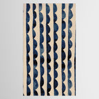 Thin Scalloped Line in indigo watercolor blue Tablecloth Gallery Image 2