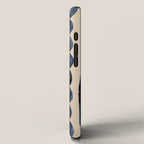 Thin Scalloped Line in indigo watercolor blue iPhone Case Gallery Image 2