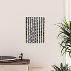 Thin Scalloped Line in indigo watercolor blue Poster Gallery Image 2