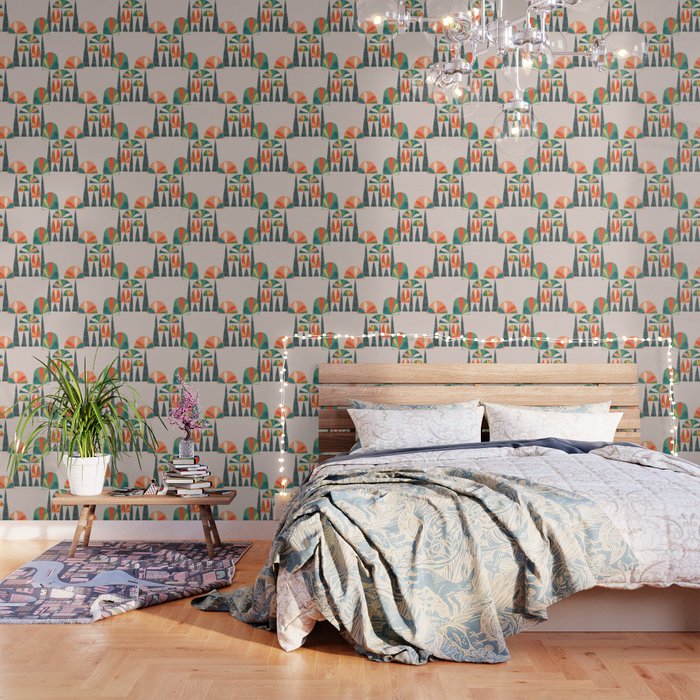 Quirky retro palm trees Wallpaper Gallery Image 3