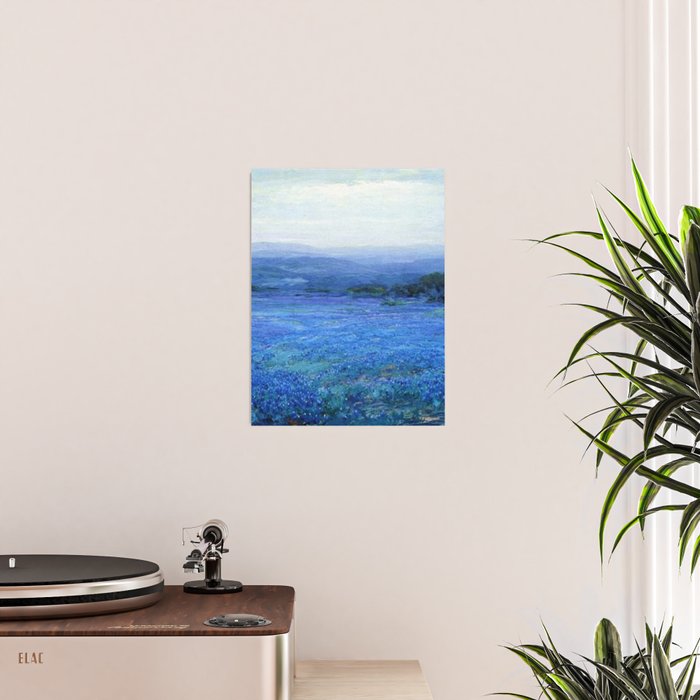 Bluebonnet Panoramic Landscape in Twilight painting by Robert Julian Onderdonk Poster Gallery Image 2