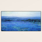Bluebonnet Panoramic Landscape in Twilight painting by Robert Julian Onderdonk Desk Mat Gallery Image 3
