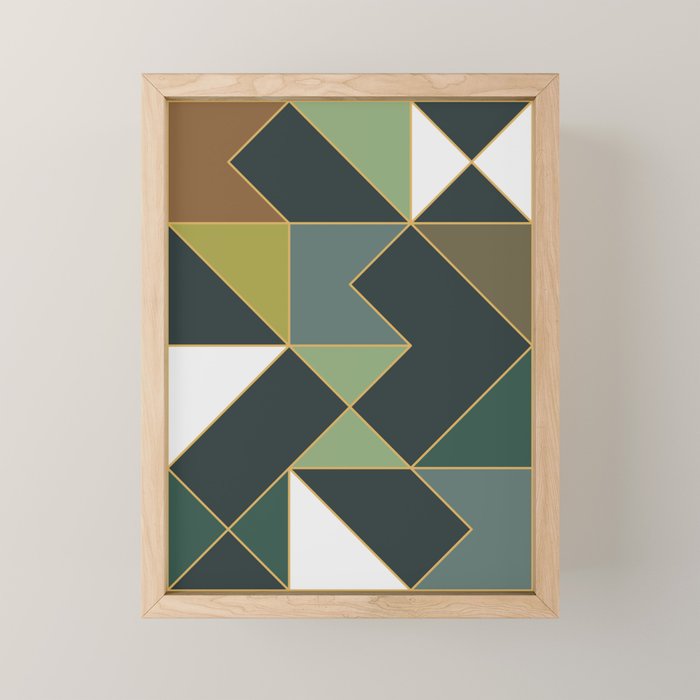 Deco Geometric 02 Mini Art Print Gallery Image 1