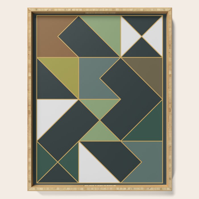 Deco Geometric 02 Serving Tray Gallery Image 1