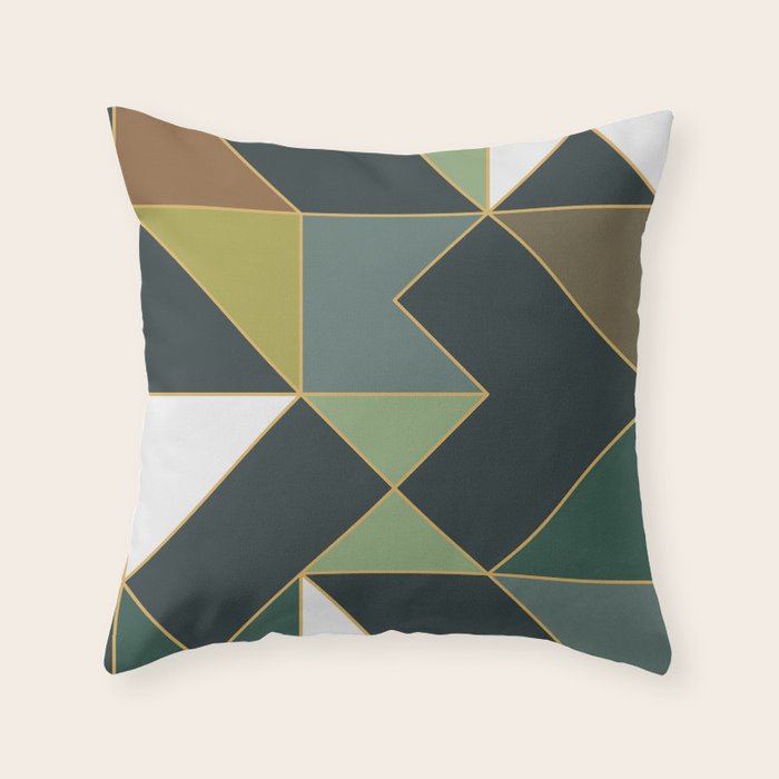 Deco Geometric 02 Throw Pillow Gallery Image 6