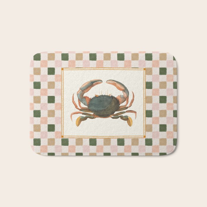 Checkered Crab Bath Mat Gallery Image 1