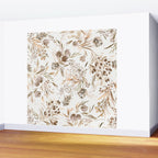 Festive floral Botanical watercolor Rustic gold Wall Mural Gallery Image 2