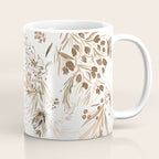 Festive floral Botanical watercolor Rustic gold Coffee Mug Gallery Image 1