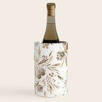 Festive floral Botanical watercolor Rustic gold Wine Chiller Gallery Image 2