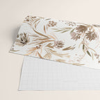 Festive floral Botanical watercolor Rustic gold Wrapping Paper Gallery Image 2