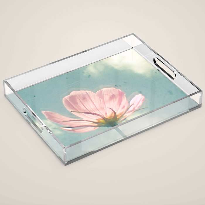 Pink Cosmos Acrylic Tray Gallery Image 1