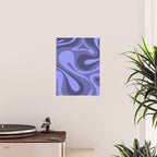 Mod Swirl Retro Abstract Pattern in Periwinkle Purple Tones Poster Gallery Image 2