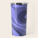 Mod Swirl Retro Abstract Pattern in Periwinkle Purple Tones Travel Mug Gallery Image 1
