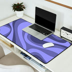 Mod Swirl Retro Abstract Pattern in Periwinkle Purple Tones Desk Mat Gallery Image 2
