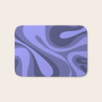 Mod Swirl Retro Abstract Pattern in Periwinkle Purple Tones Bath Mat Gallery Image 1
