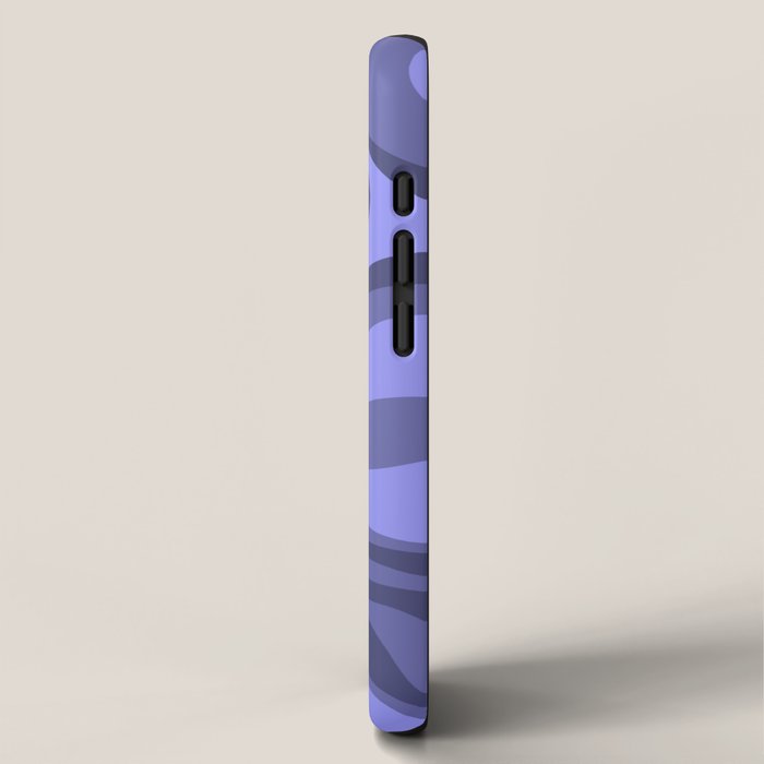 Mod Swirl Retro Abstract Pattern in Periwinkle Purple Tones iPhone Case Gallery Image 2