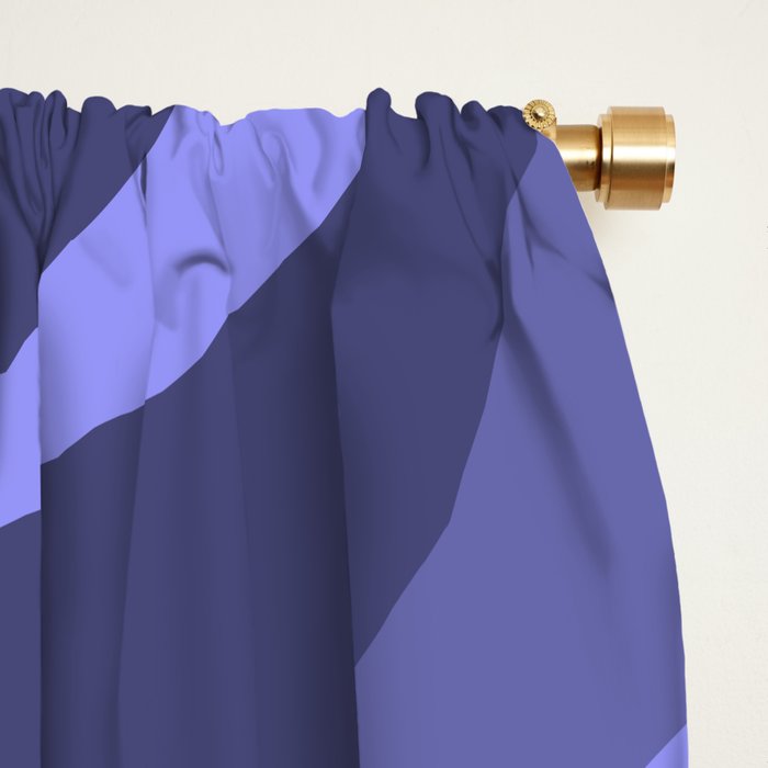 Mod Swirl Retro Abstract Pattern in Periwinkle Purple Tones Window Curtain Gallery Image 2
