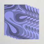 Mod Swirl Retro Abstract Pattern in Periwinkle Purple Tones Wrapping Paper Gallery Image 3
