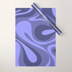 Mod Swirl Retro Abstract Pattern in Periwinkle Purple Tones Wrapping Paper Gallery Image 1