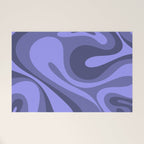 Mod Swirl Retro Abstract Pattern in Periwinkle Purple Tones Welcome Mat Gallery Image 1