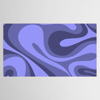 Mod Swirl Retro Abstract Pattern in Periwinkle Purple Tones Tablecloth Gallery Image 2