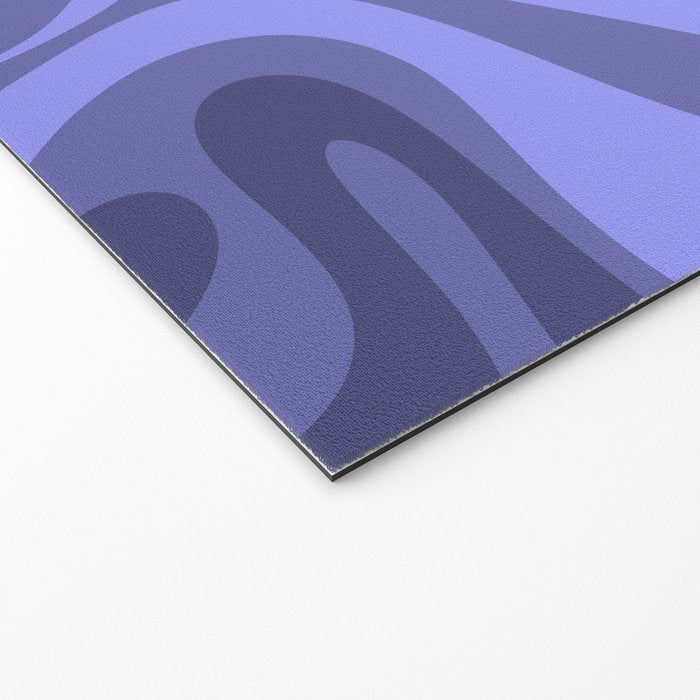 Mod Swirl Retro Abstract Pattern in Periwinkle Purple Tones Welcome Mat Gallery Image 2