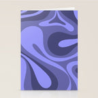 Mod Swirl Retro Abstract Pattern in Periwinkle Purple Tones Stationery Card Gallery Image 2