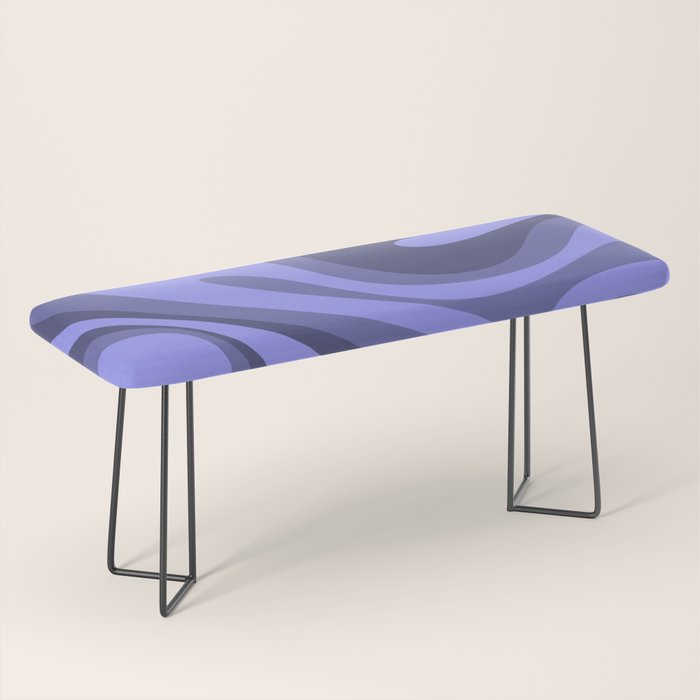 Mod Swirl Retro Abstract Pattern in Periwinkle Purple Tones Bench Gallery Image 1