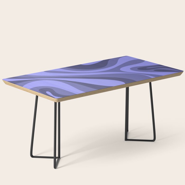 Mod Swirl Retro Abstract Pattern in Periwinkle Purple Tones Coffee Table Gallery Image 1