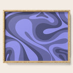 Mod Swirl Retro Abstract Pattern in Periwinkle Purple Tones Serving Tray Gallery Image 1