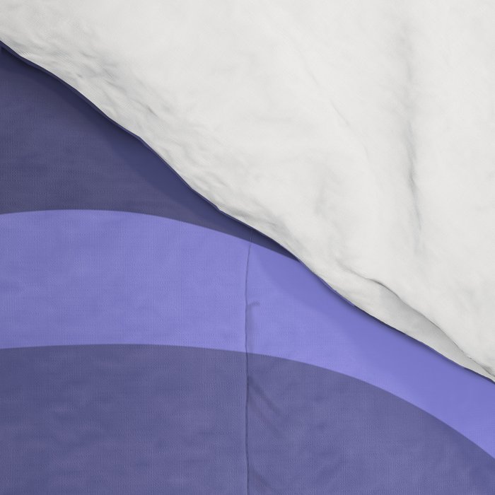 Mod Swirl Retro Abstract Pattern in Periwinkle Purple Tones Comforter Gallery Image 4