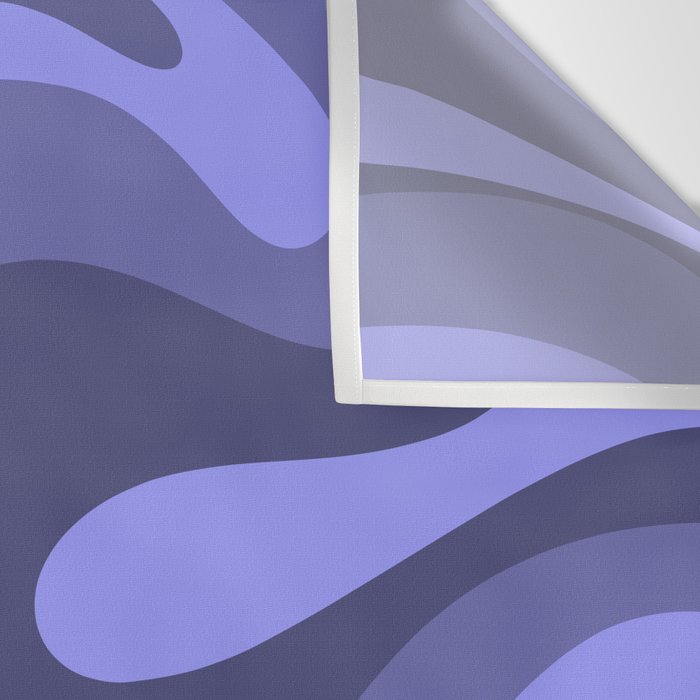 Mod Swirl Retro Abstract Pattern in Periwinkle Purple Tones Wall Tapestry Gallery Image 3
