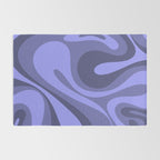 Mod Swirl Retro Abstract Pattern in Periwinkle Purple Tones Rug Gallery Image 2