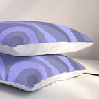 Mod Swirl Retro Abstract Pattern in Periwinkle Purple Tones Pillow Sham Gallery Image 3