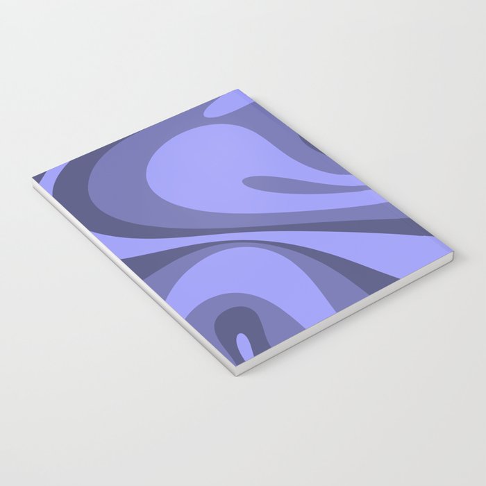 Mod Swirl Retro Abstract Pattern in Periwinkle Purple Tones Notebook Gallery Image 3