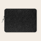 Abstract topography map line art pattern Laptop Sleeve Gallery Image 1