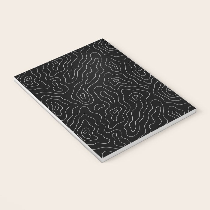 Abstract topography map line art pattern Notebook Gallery Image 3