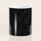 Abstract topography map line art pattern Coffee Mug Gallery Image 4