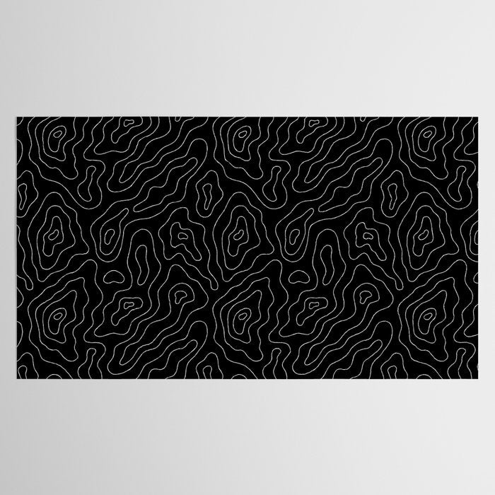 Abstract topography map line art pattern Tablecloth Gallery Image 2